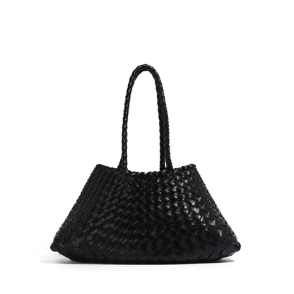 Handcrafted Woven Leather Tote Acalora