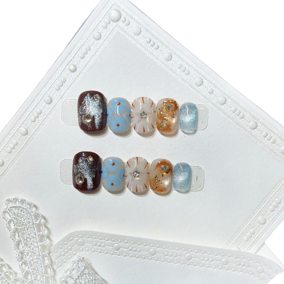 Stylish Glitter Press-On Nail Set Acalora