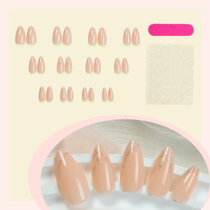Elegant Stiletto Press-On Nail Set with Pearl Accent Designs Acalora