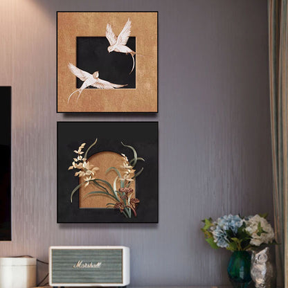 Floral framed artwork