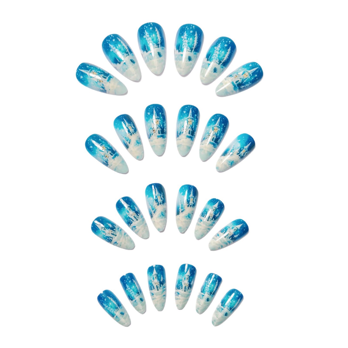 Winter-Themed Artistic Nail Art Acalora