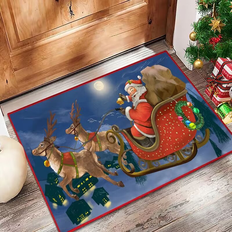 Festive Holiday Door Mat