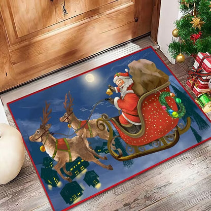 Festive Holiday Door Mat