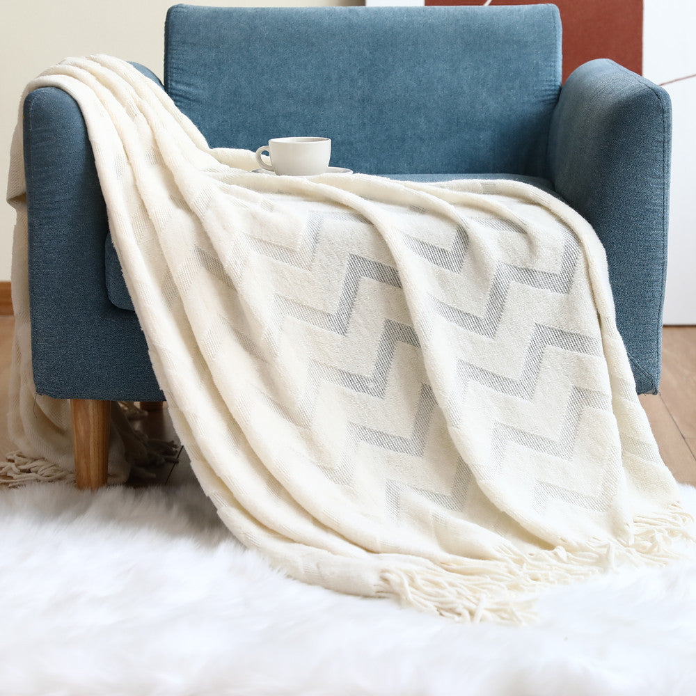 Cozy Textured Throw Blanket