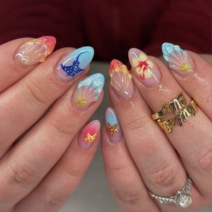 Creative Shell Design Press-On Nail Set Acalora