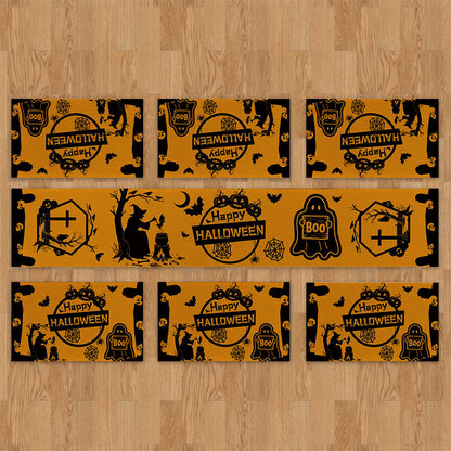 Decorative Halloween-Themed Table Runner