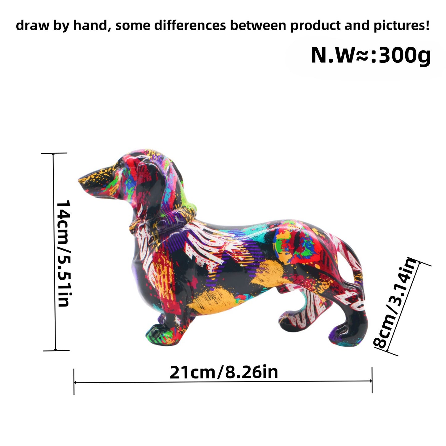 Creative decoration figure of a dachshund Acalora