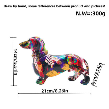 Creative decoration figure of a dachshund Acalora