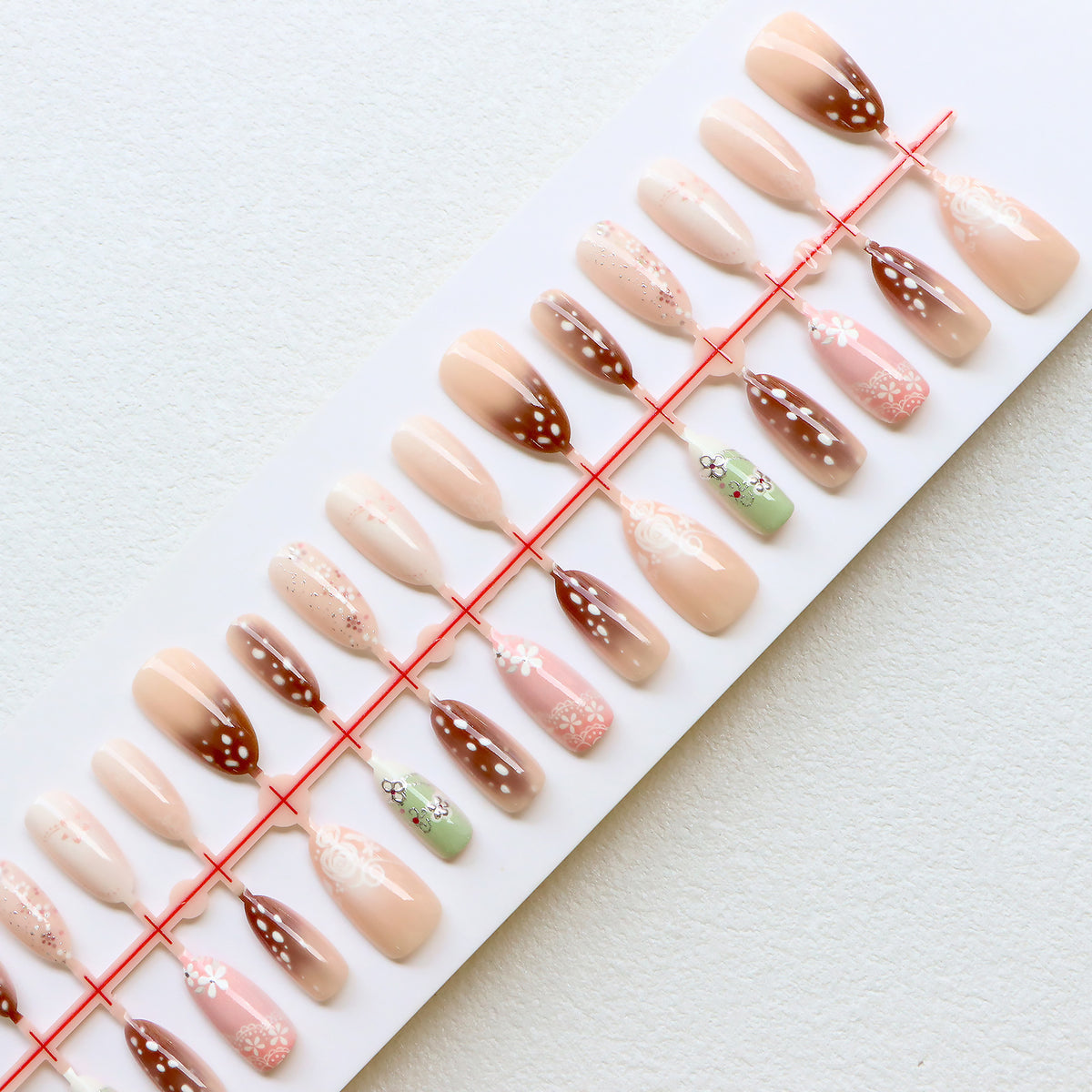 Artistic Floral Press-On Nail Collection Acalora