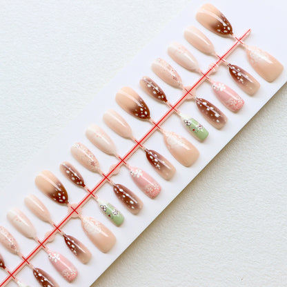 Artistic Floral Press-On Nail Collection Acalora