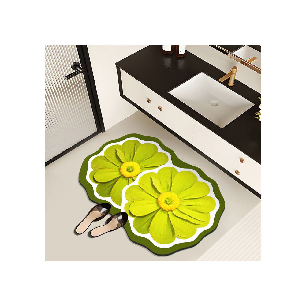 Decorative Floral Bath Mat