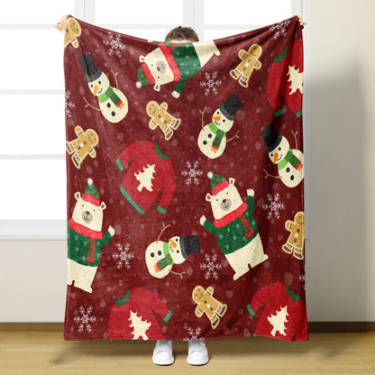 Christmas-Themed Throw Blanket