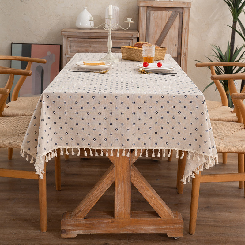 Elegant Tablecloth with Tassel Trim