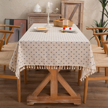 Elegant Tablecloth with Tassel Trim