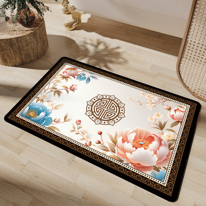Artistic Floral Bath Mat Acalora