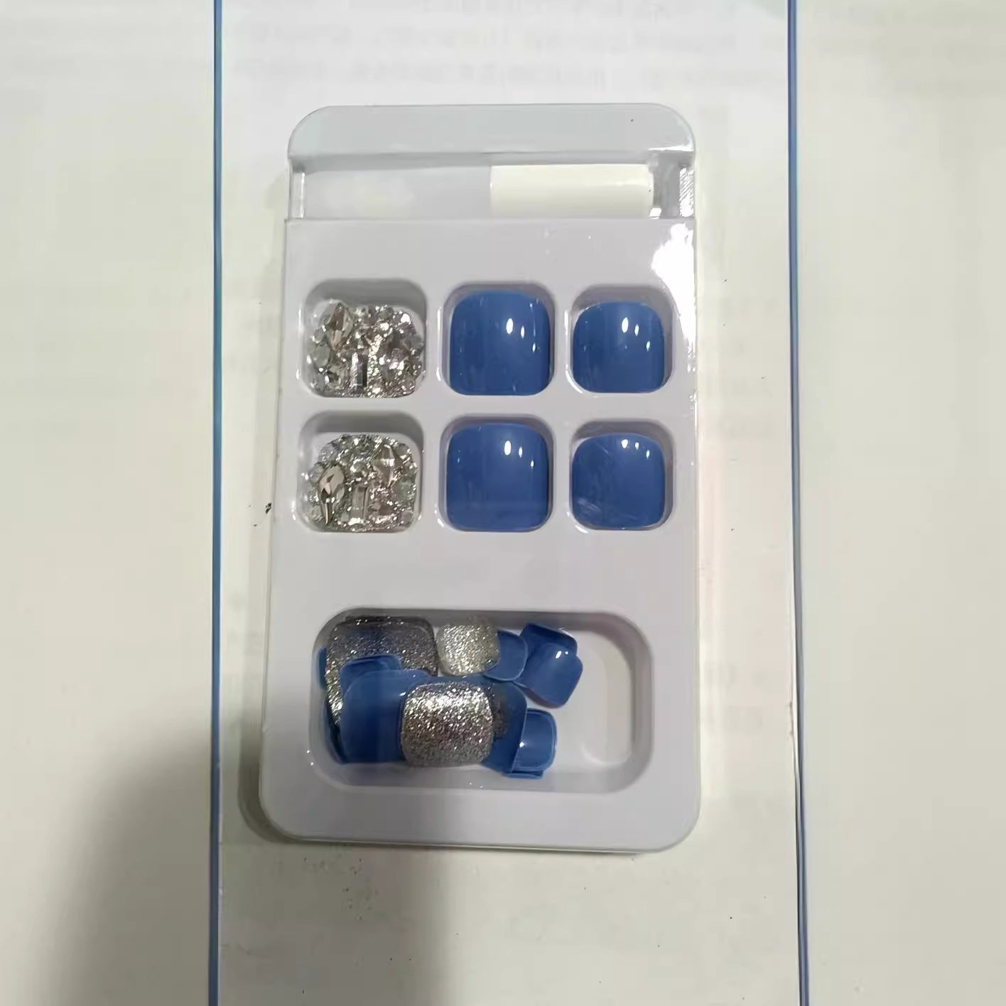 Decorative Press-On Nail Kit with Rhinestone Accents Acalora