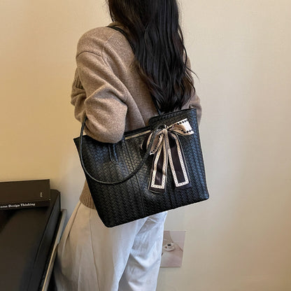 Woven Leather Tote Bag Acalora
