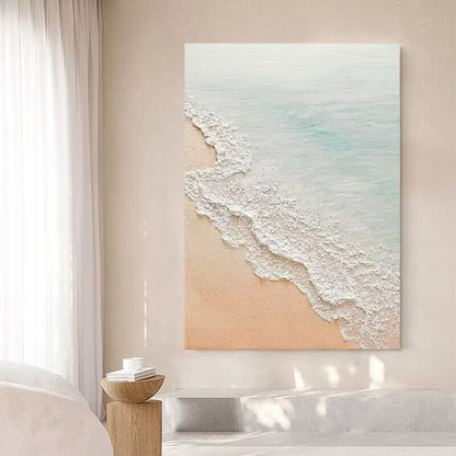 Textured Coastal Beach Canvas Art