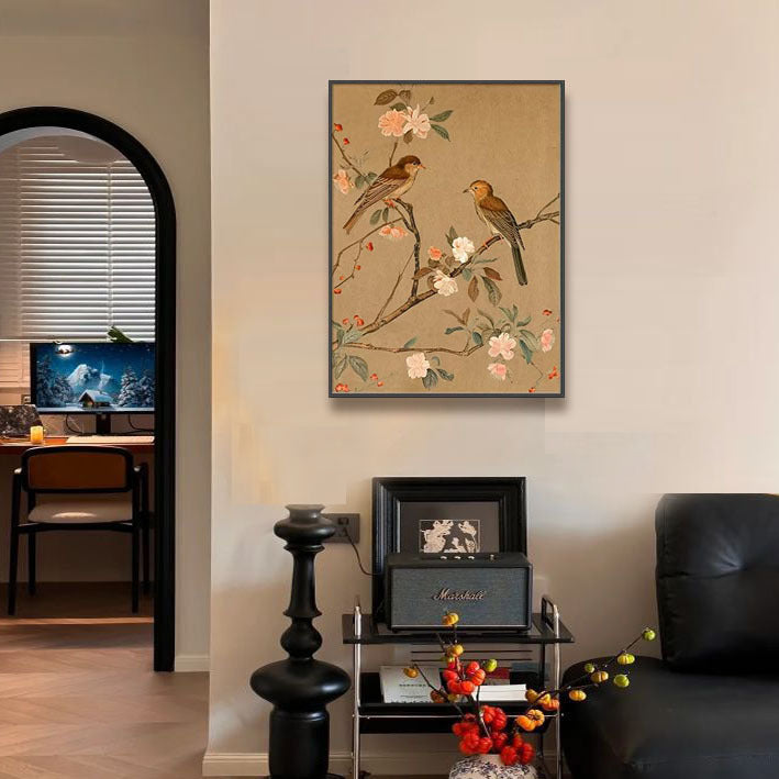 Floral Bird Print Wall Art