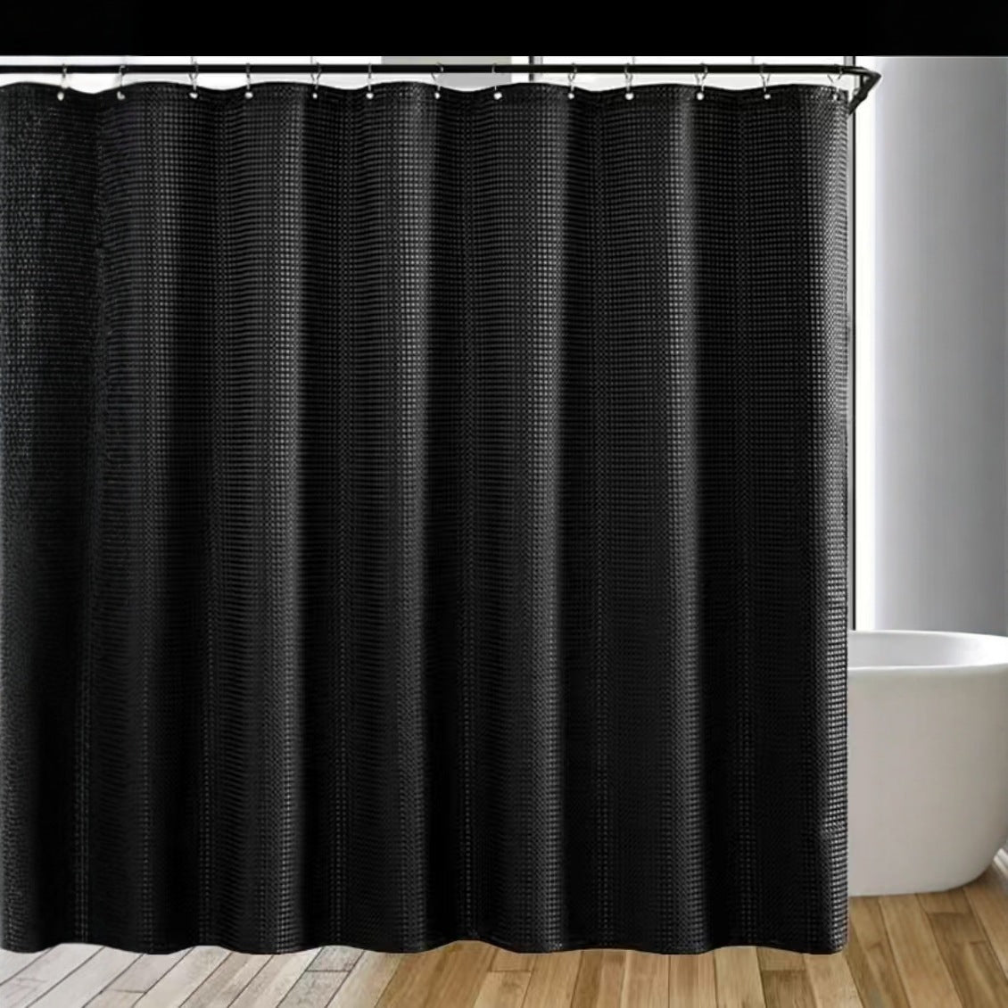 Textured Waterproof Shower Curtain