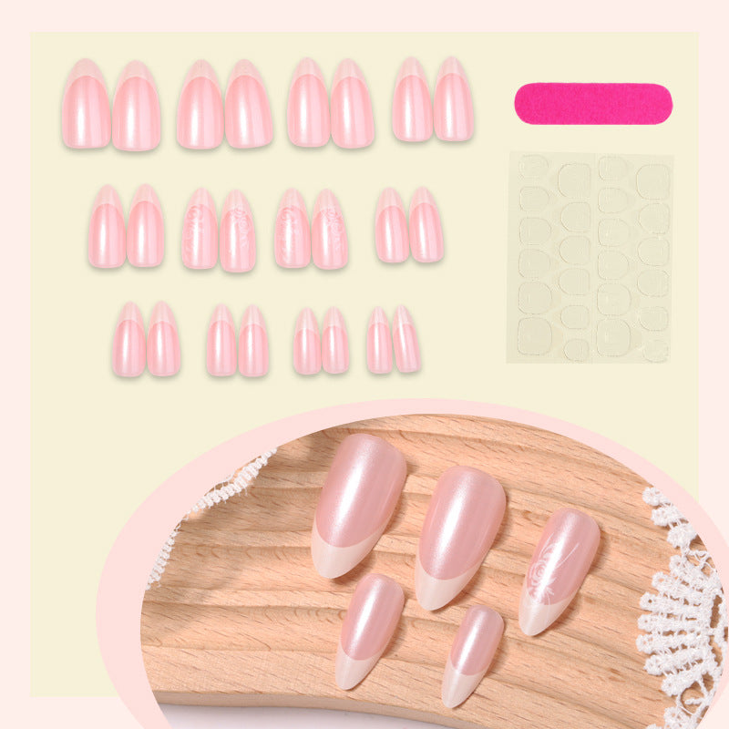 Elegant French Tip Press-On Nails Acalora