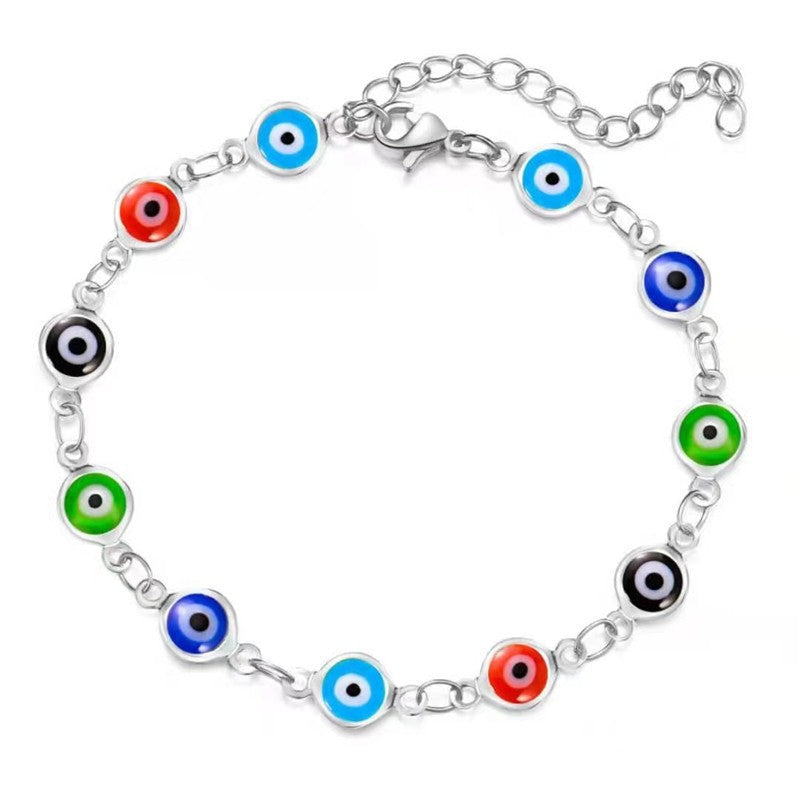 Decorative Evil Eye Charm Bracelet Acalora