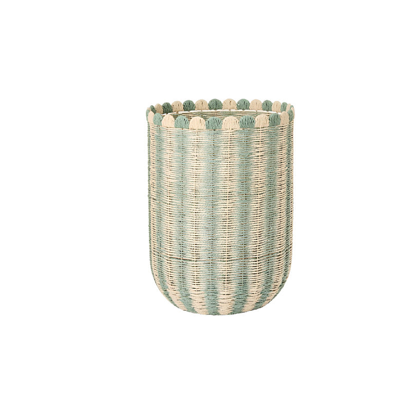Decorative Scalloped Woven Storage Box Acalora