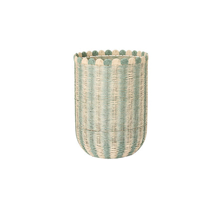 Decorative Scalloped Woven Storage Box Acalora