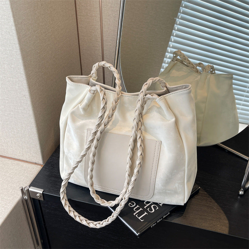 Stylish Braided Handle Handbag Acalora