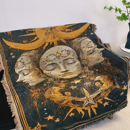 Astrological Themed Tapestry Blanket