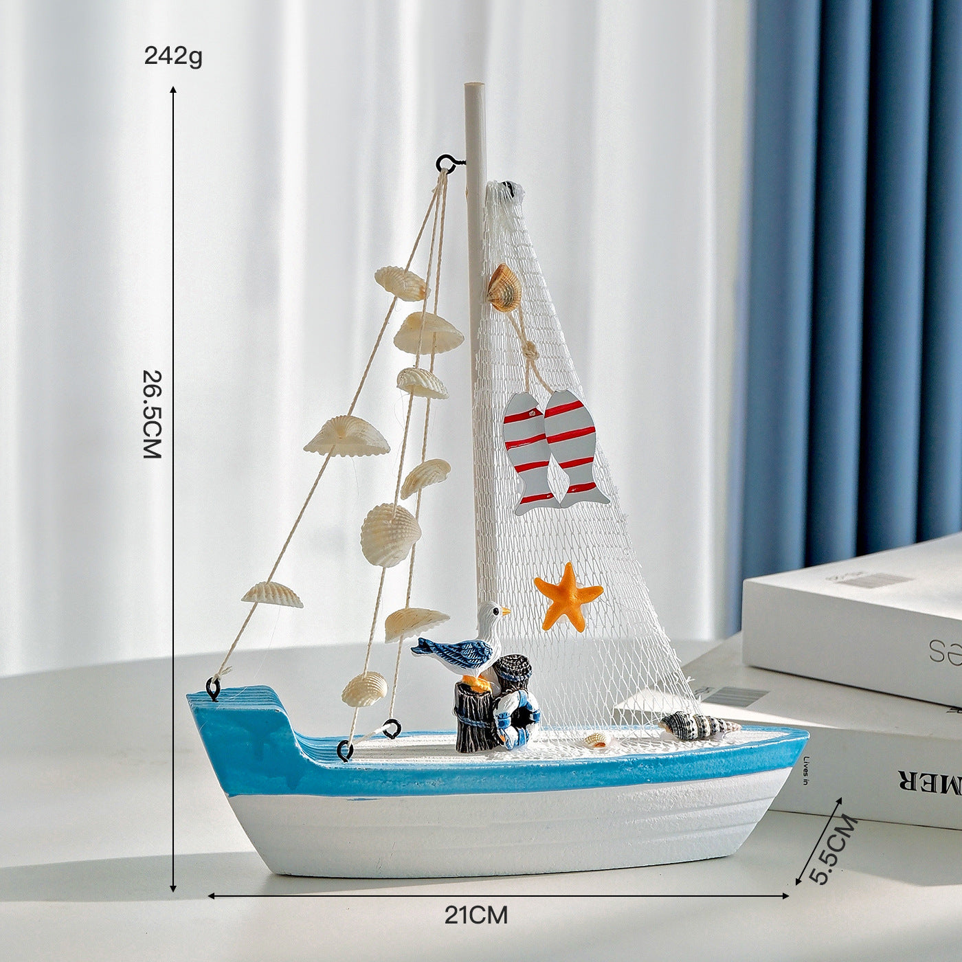Nautical Anchor Wall Shelf Unit