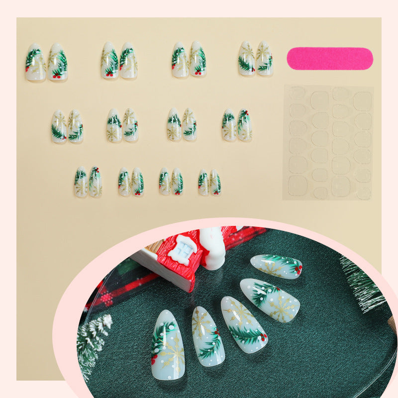 Seasonal Holiday-Themed Press-On Nail Set Acalora