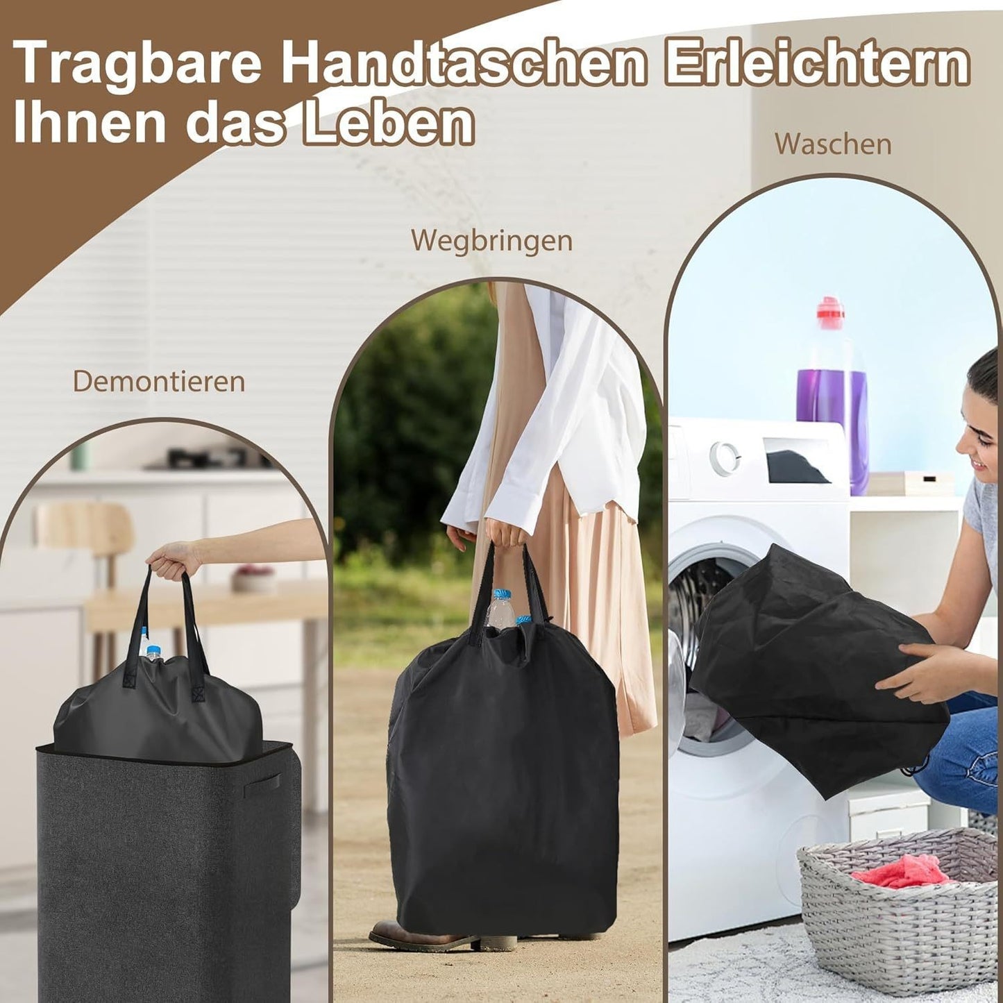Laundry basket with removable inner bag Acalora