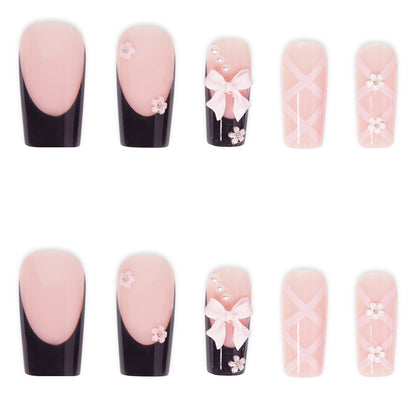 Decorative 3D Floral Press-On Nails Acalora