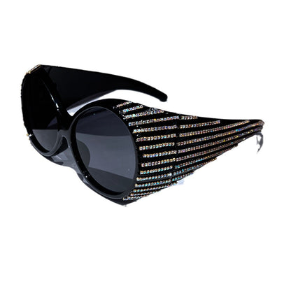 Ladies Glamorous Sunglasses with Sparkling Crystal Decorations Bowlift