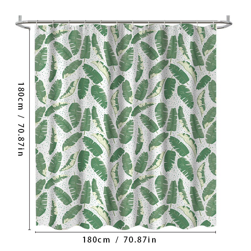 Leaf Print Shower Curtain