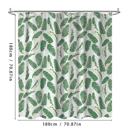 Leaf Print Shower Curtain