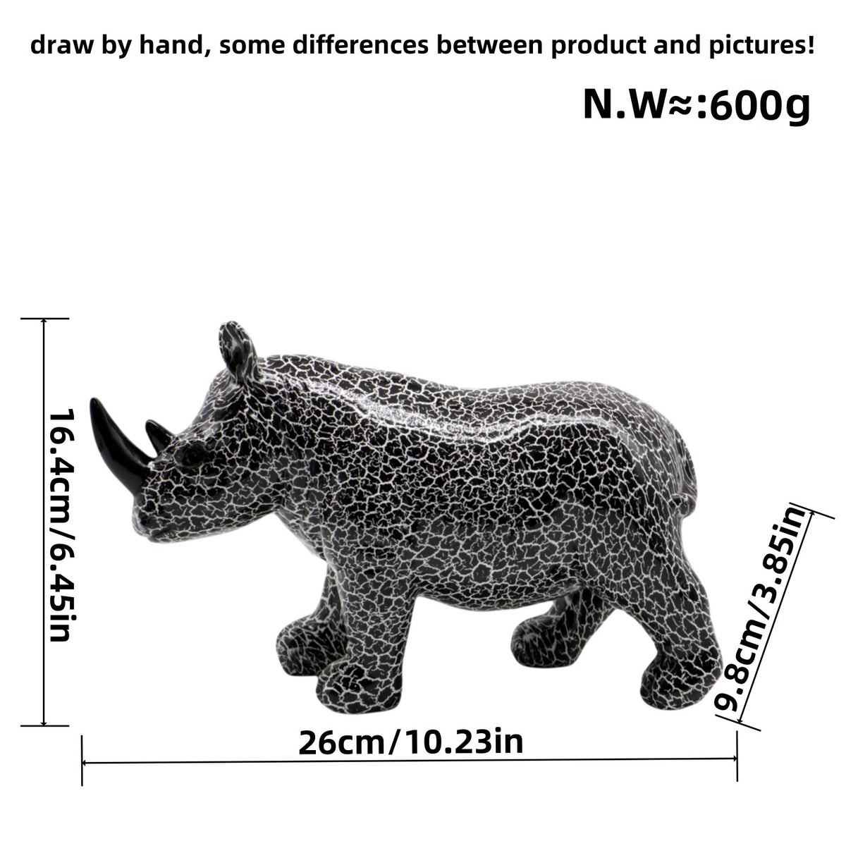 Artistic Rhino Figure Acalora