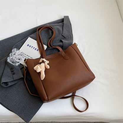Spacious Soft Leather Tote Bag Acalora