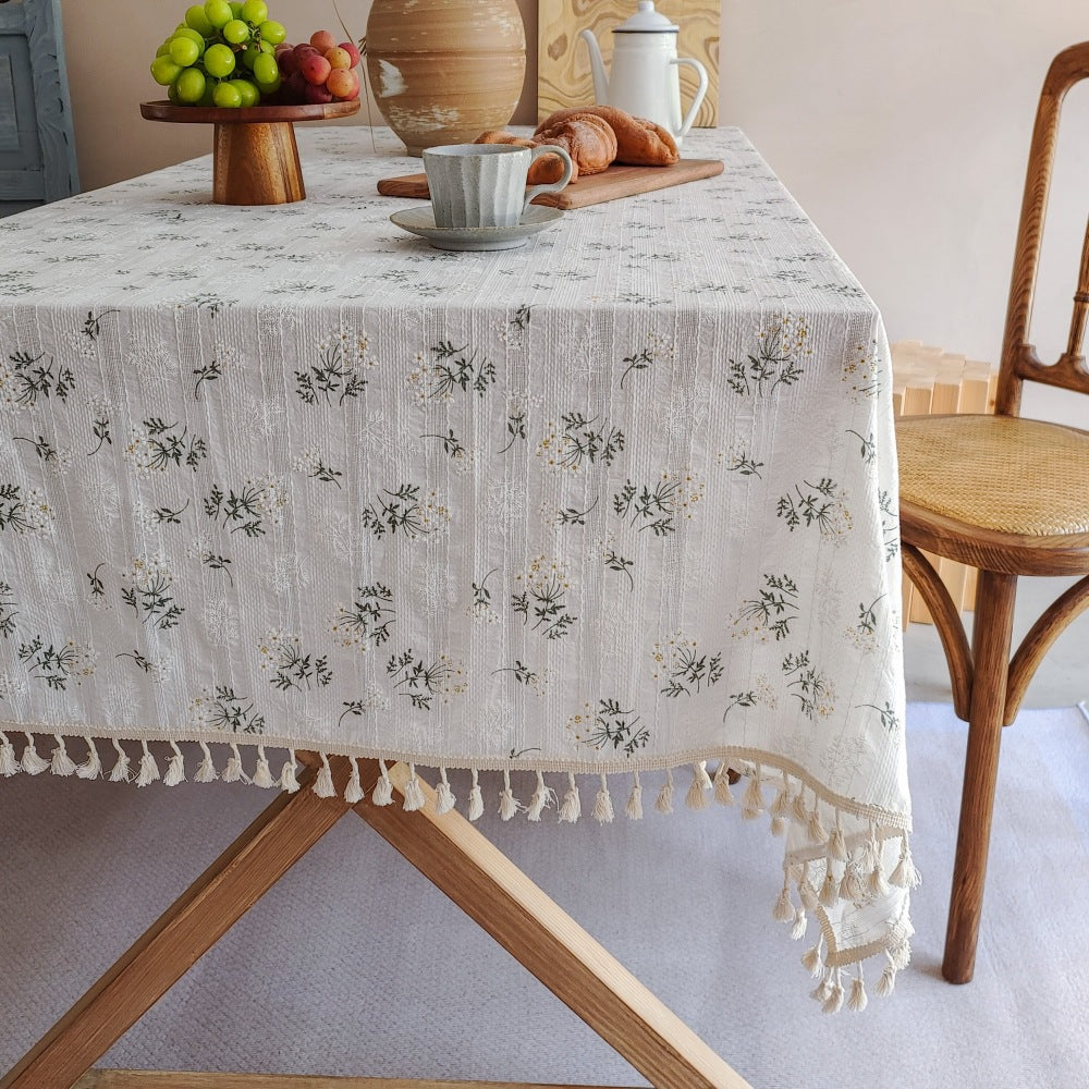 Decorative Fringe Tablecloth