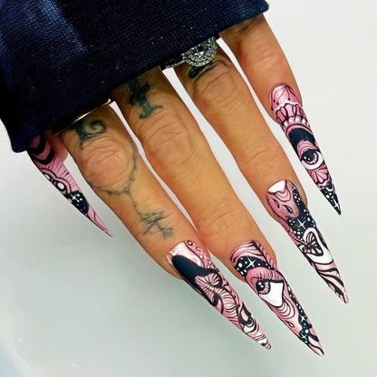 Art nails with artistic motifs Acalora