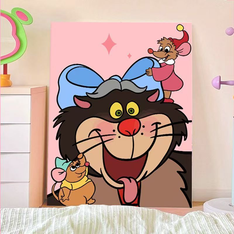 Playful Cartoon Cat Wall Art