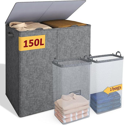 Large storage chest with lid and interior compartments Acalora