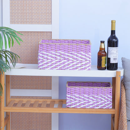 Braided storage basket