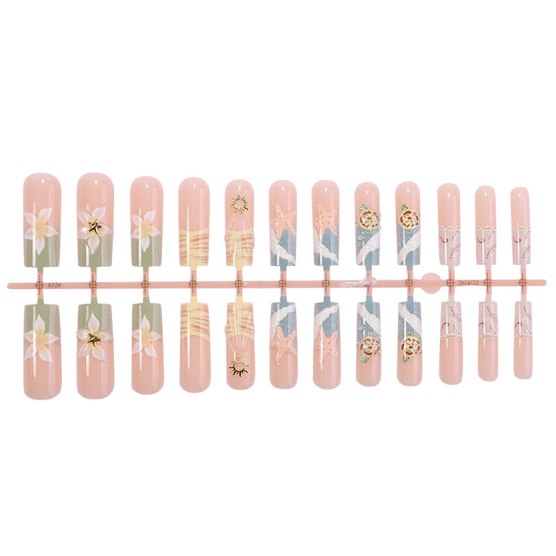 Creative Themed Press-On Nail Art Set Acalora