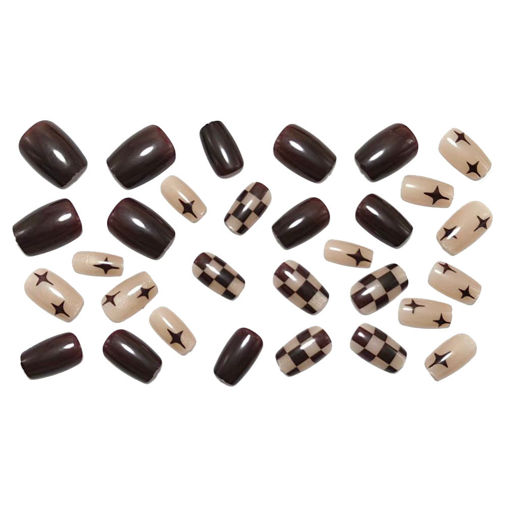Artificial nails with modern geometric patterns Acalora