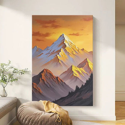 Artistic Mountain Landscape Canvas Artwork