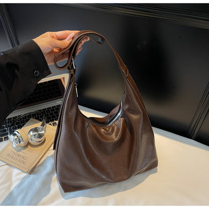 Soft Leather Slouchy Shoulder Bag Acalora