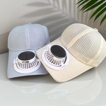 Ventilated baseball cap with detachable rechargeable fan Bowlift