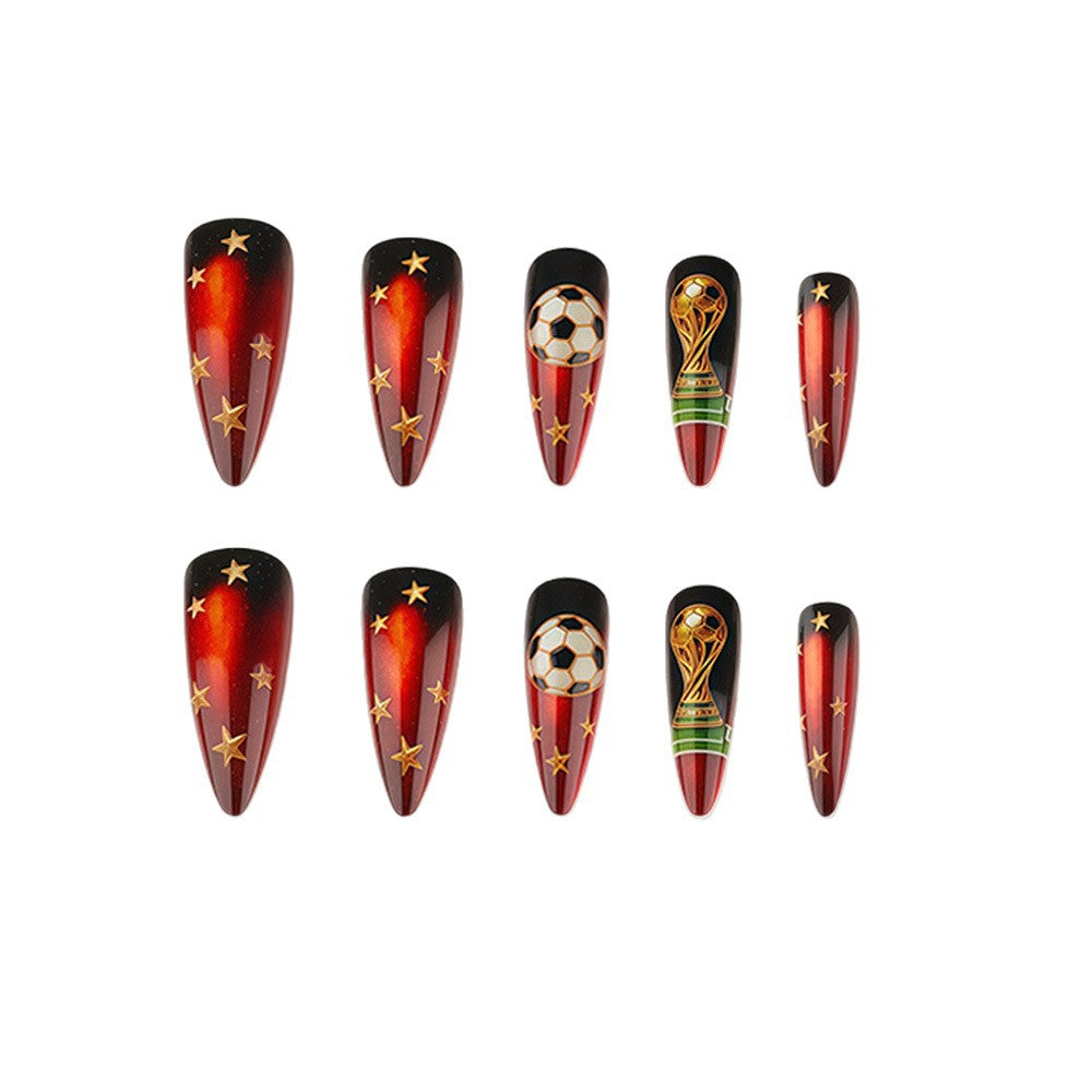 Artifical nails in football World Cup design Acalora
